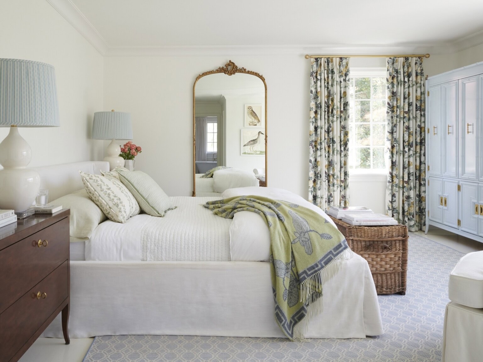 Amy Studebaker interior design featuring a traditional bedroom with coastal details