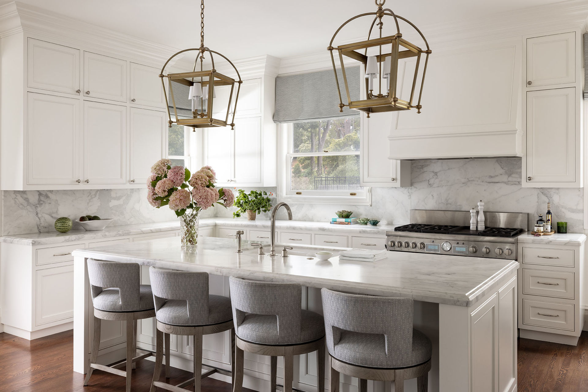 Photo of sophisticated coastal room from project Presidio Terrace I designed by Marea Clark.