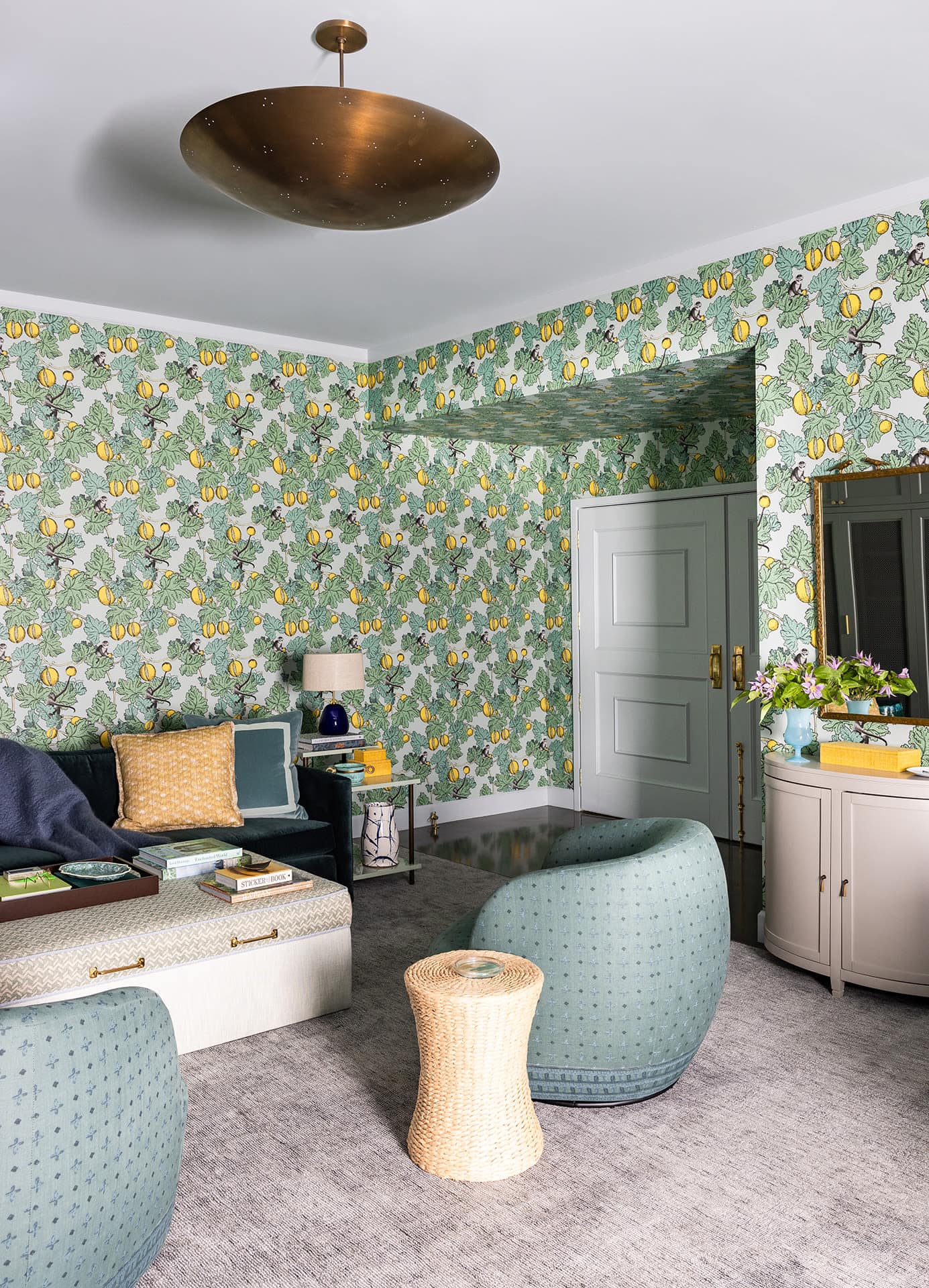 Photo of sophisticated coastal room from project Presidio Terrace I designed by Marea Clark.