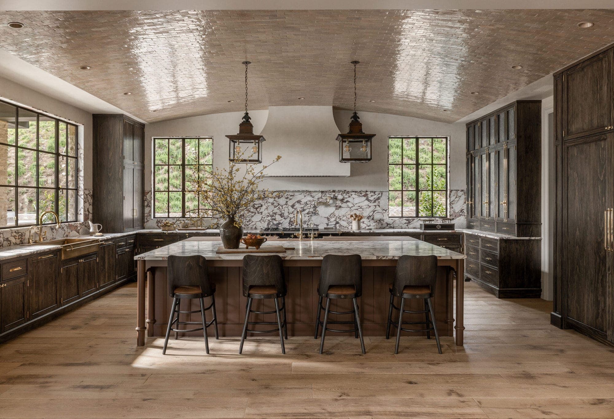 Californian-Inspired Luxury Aesthetic idea featuring rustic luxurious kitchen designed by Amber Lewis