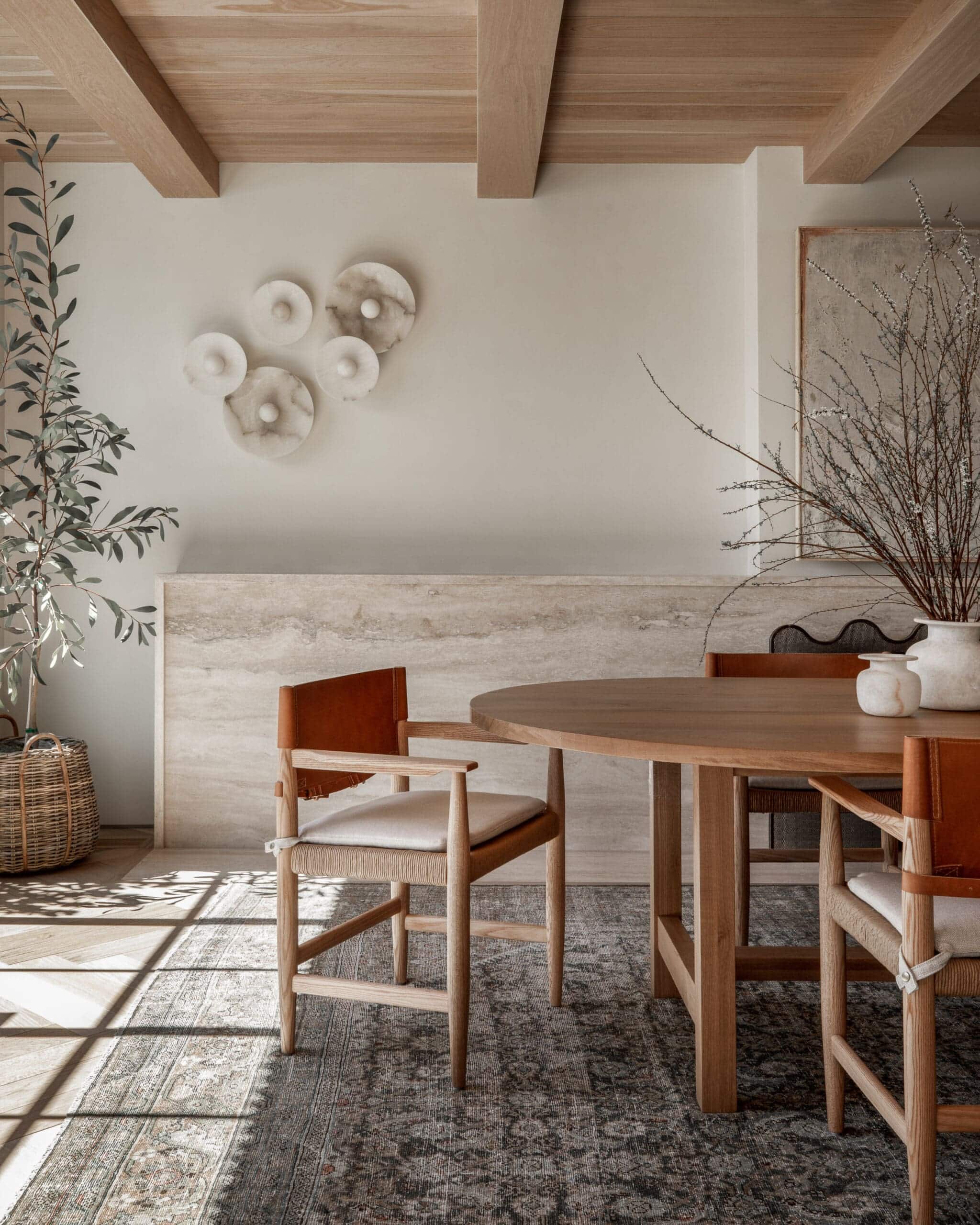 Californian-Inspired Luxury Aesthetic idea featuring bnew traditional style dining room designed by Amber Lewis