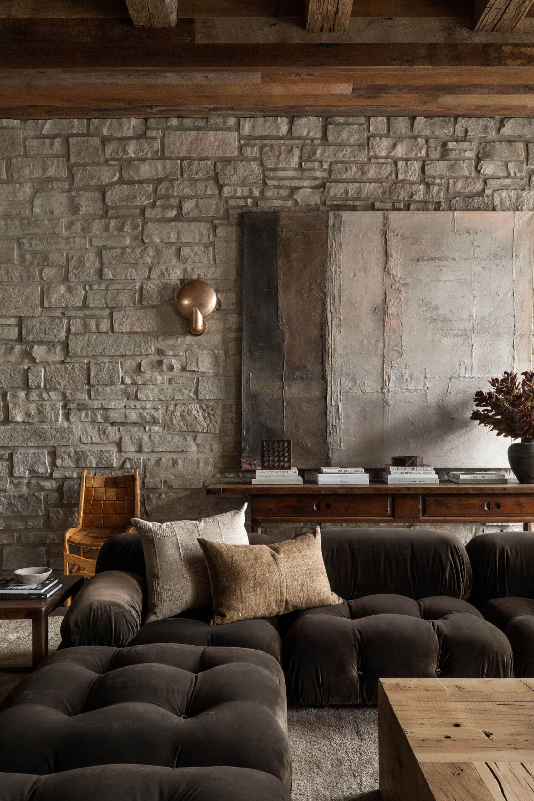 Californian-Inspired Luxury Aesthetic idea featuring sophisticated new traditional style living room designed by Amber Lewis