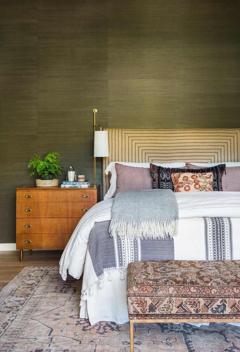 Californian-Inspired Luxury Aesthetic idea featuring sophisticated new traditional style bedroom designed by Amber Lewis