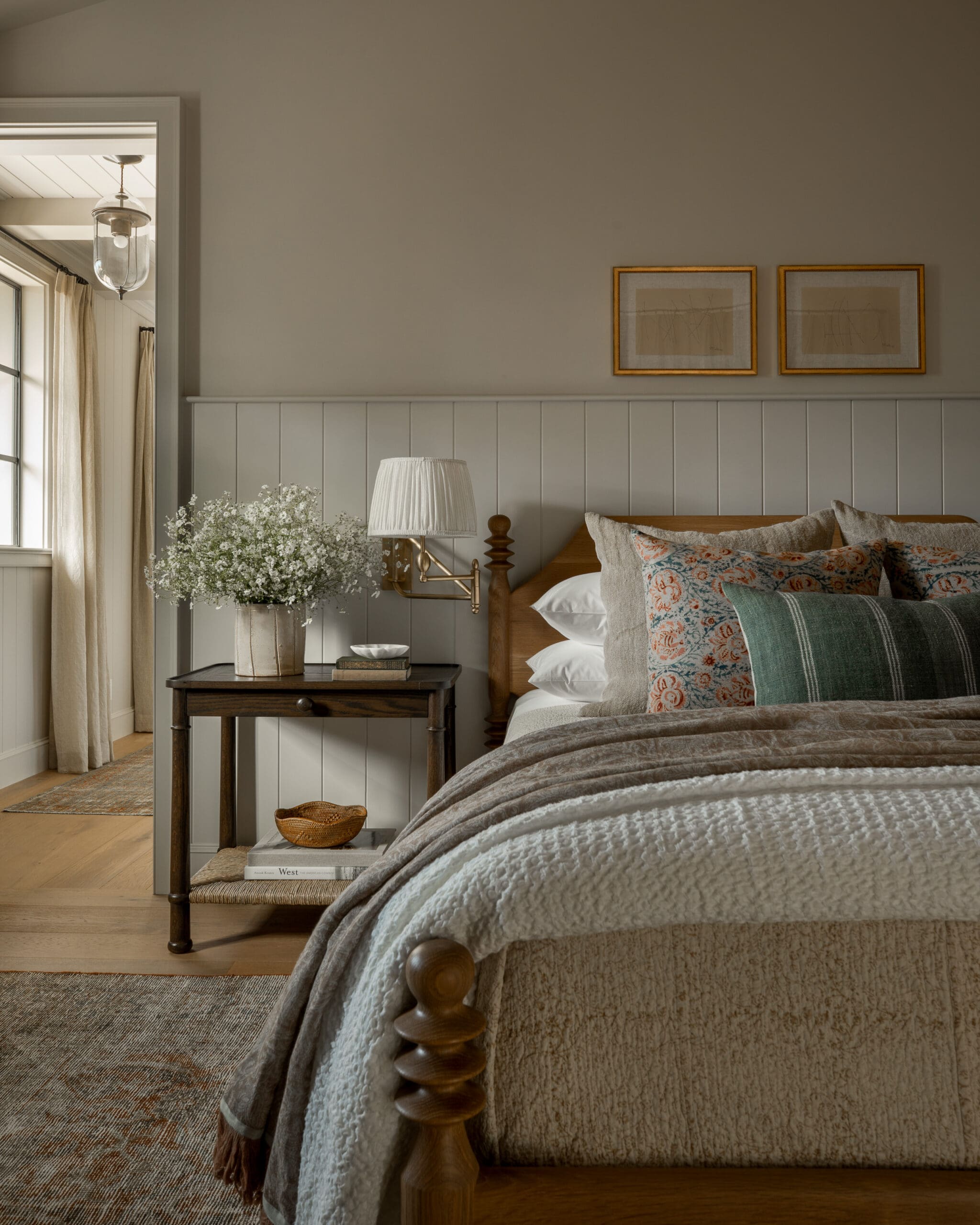 Californian-Inspired Luxury Aesthetic idea featuring sophisticated new traditional style bedroom designed by Amber Lewis