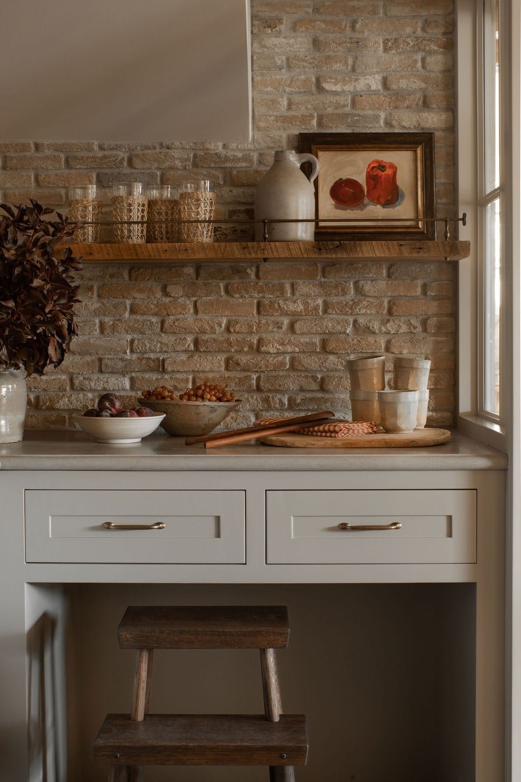 Californian-Inspired Luxury Aesthetic idea featuring tonal new traditional style kitchen designed by Amber Lewis
