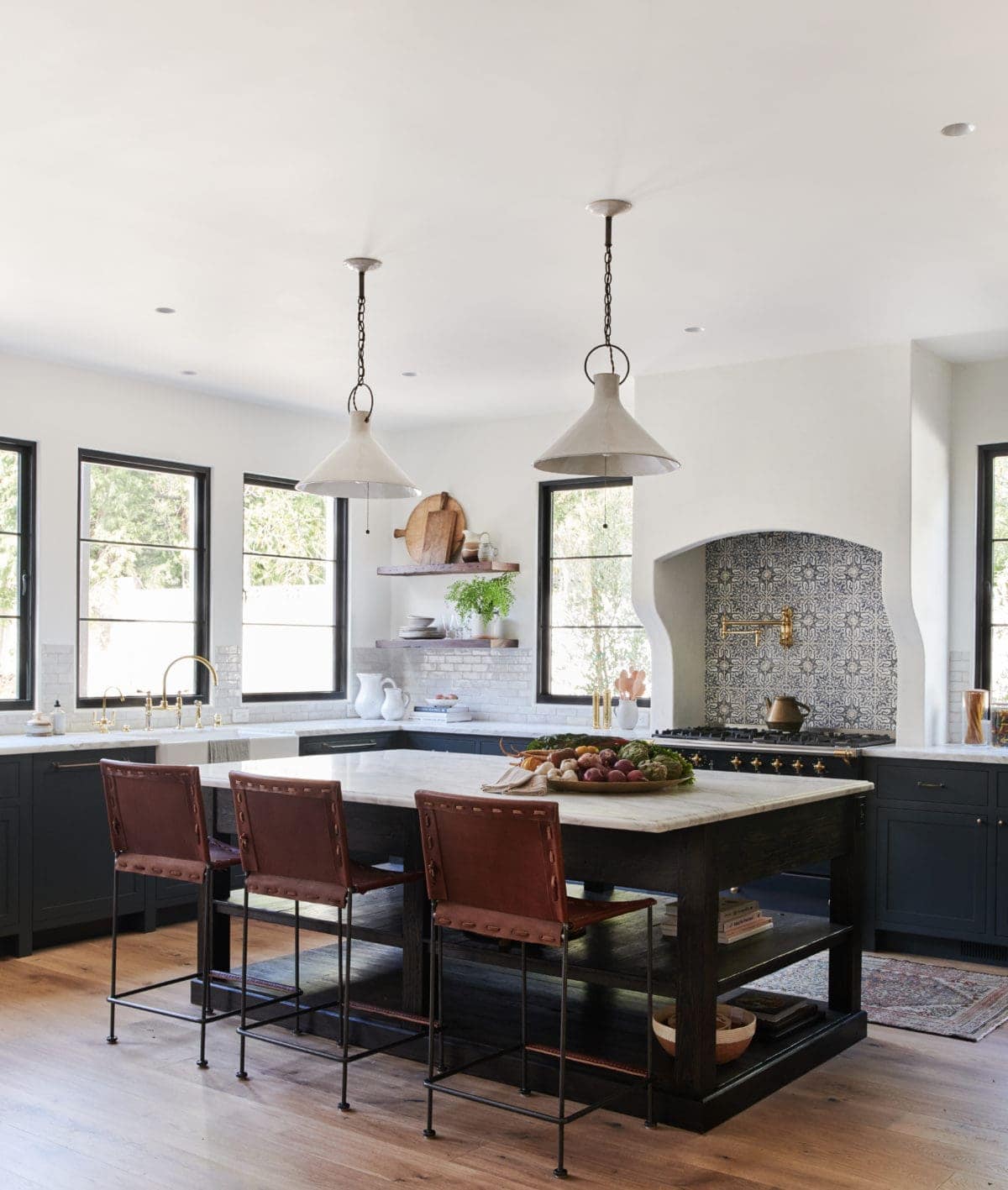 Californian-Inspired Luxury Aesthetic idea featuring tonal new traditional style kitchen designed by Amber Lewis