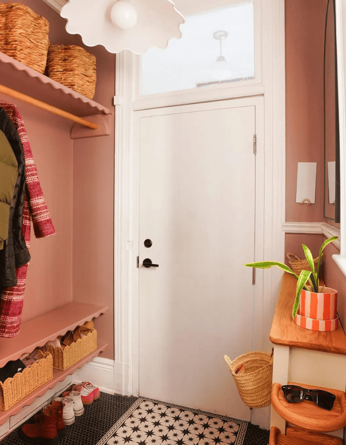 Example of contemporary featuring built in foyer decorating ideas