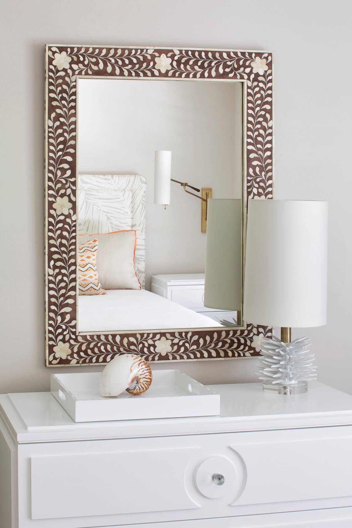 Preppy and coastal beach-style entryway featured in John's Island home tour