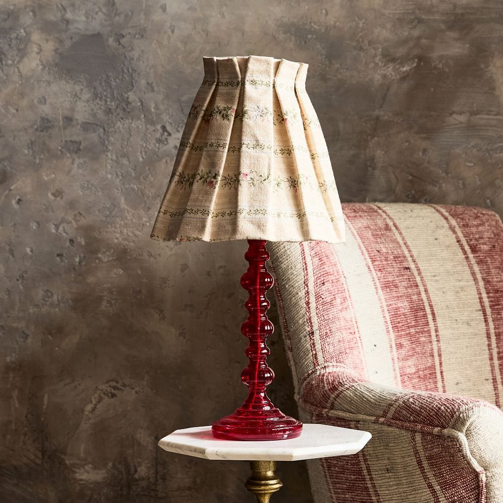 pleated English country lampshades