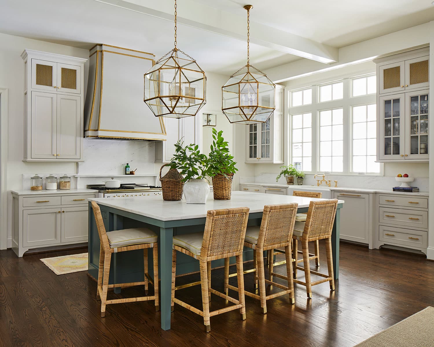 Designer Spotlight about Ashley Gilbreath Interiors Design project featuring a living room with traditional style with contemporary touches.