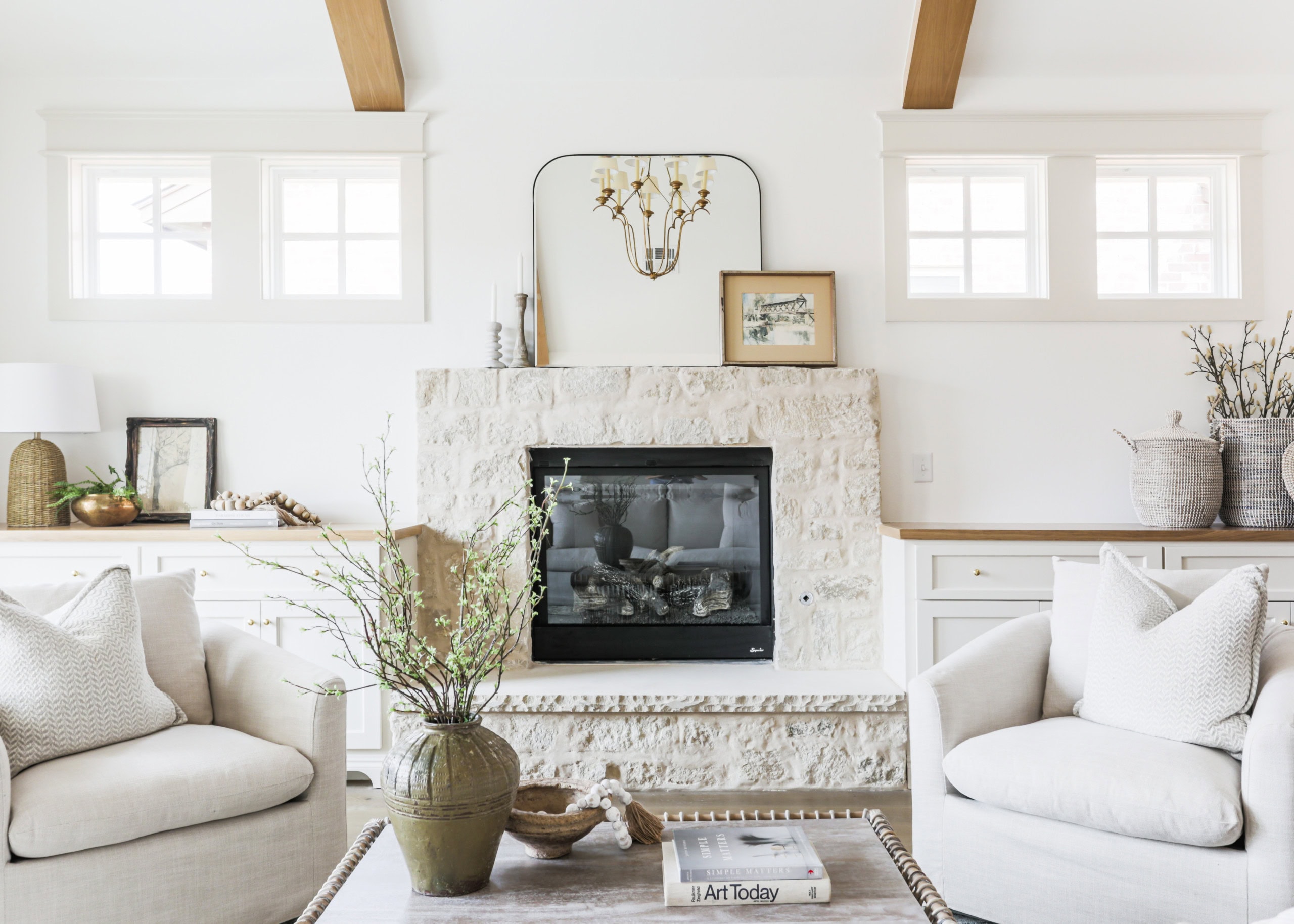Modern earthy living room featured as part of focal point tips