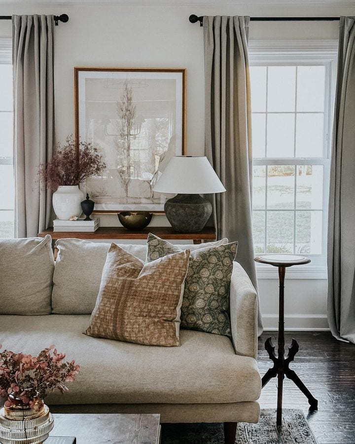 Modern living room decor ideas featuring a transitional living room with a transitional style.