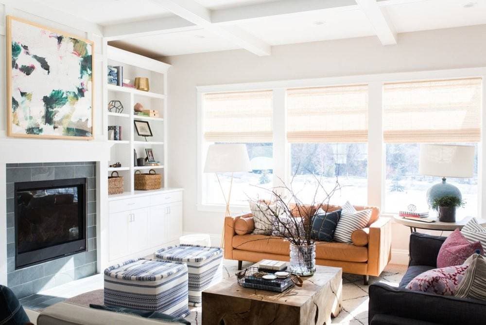 Modern living room decor ideas featuring a transitional living room with a transitional style.