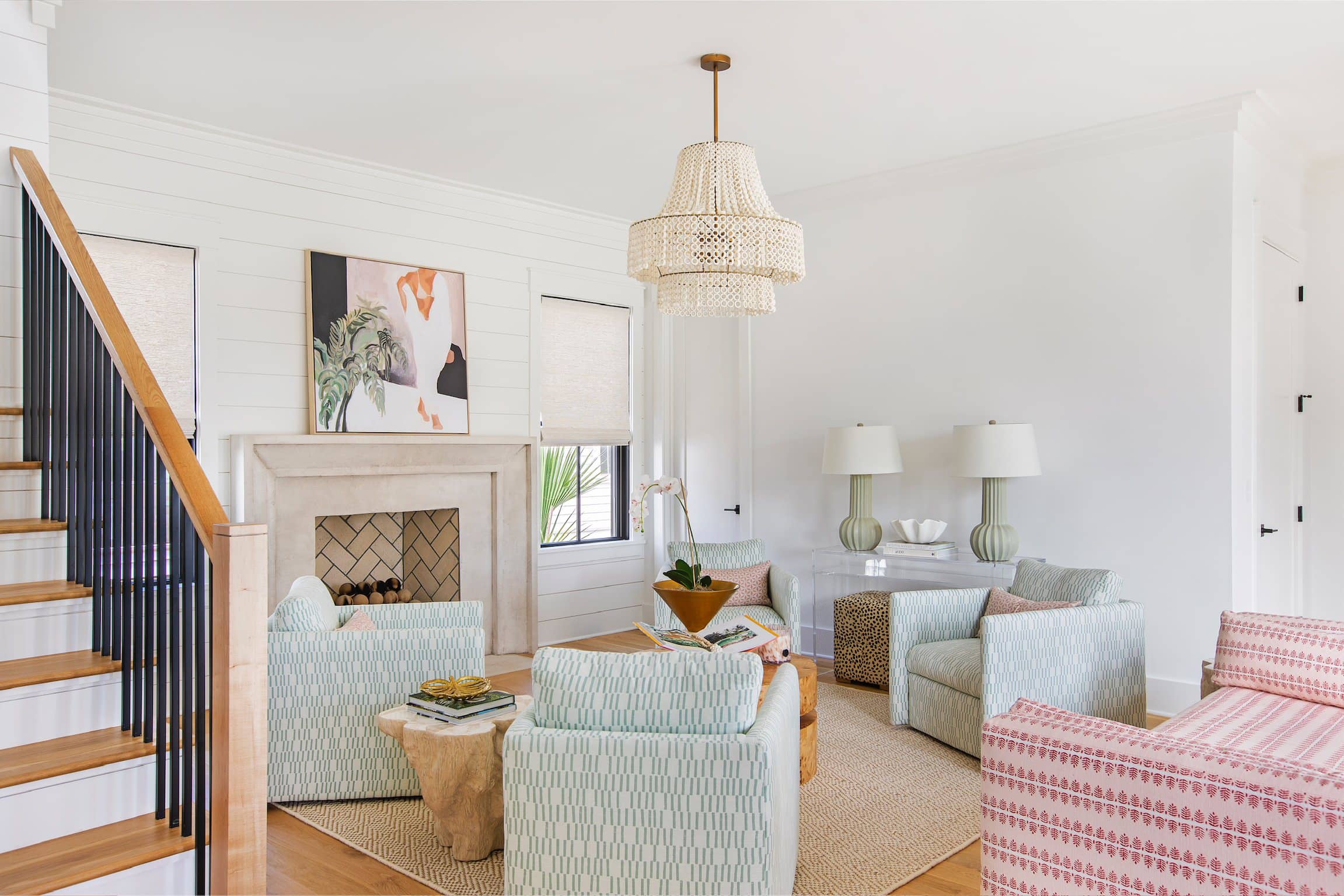 Modern living room decor ideas featuring a transitional living room with a costal style.