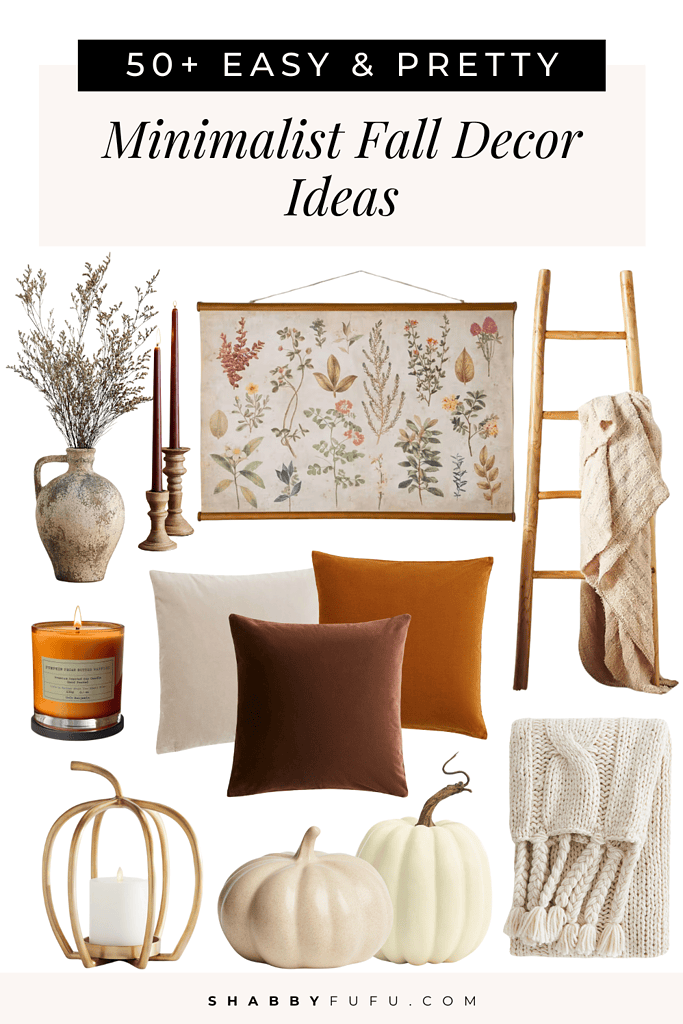 50+ Easy And Pretty Minimalist Fall Decor Ideas - shabbyfufu.com