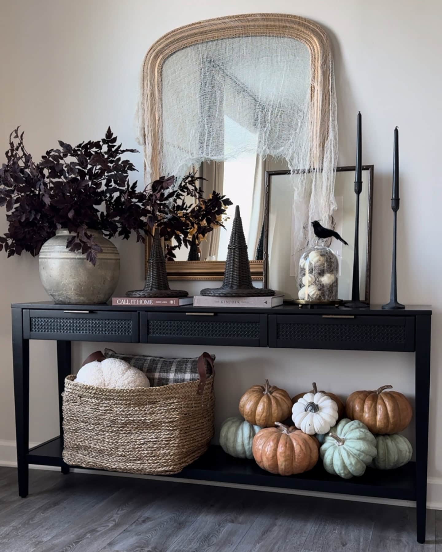 mantel example of easy DIY Halloween decorations idea