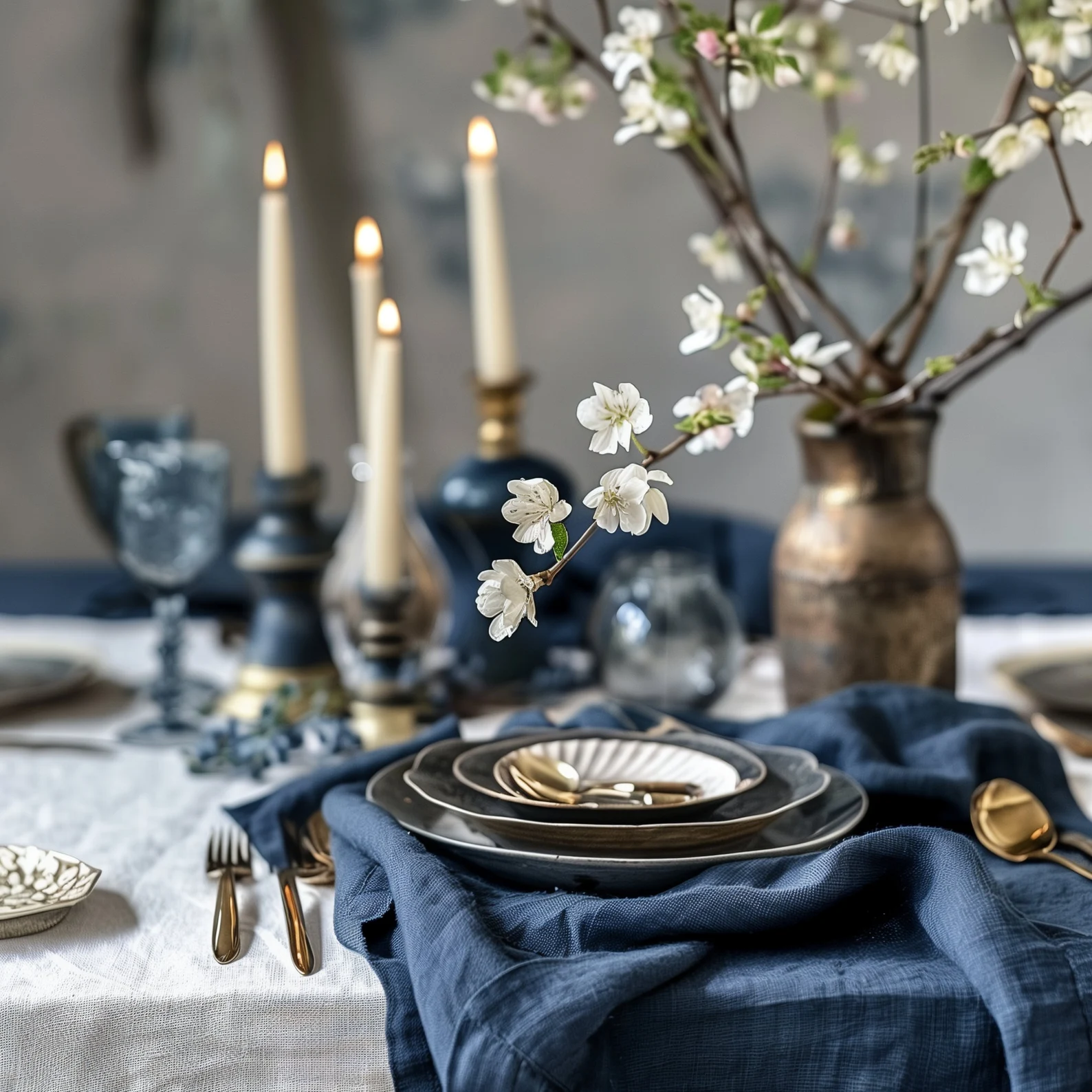 Example of traditional coastal Thanksgiving Tablescape Ideas to Wow Your Guests