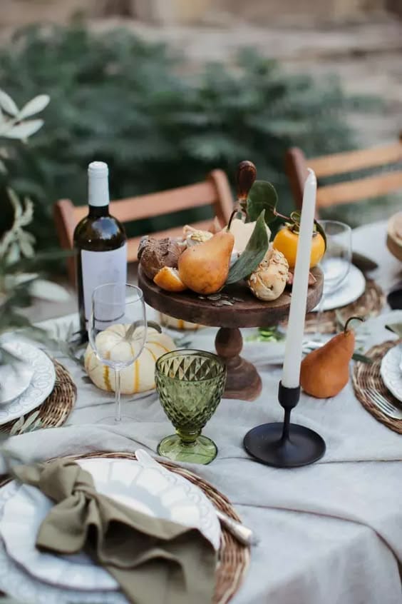Example of fruit themed Thanksgiving Tablescape Ideas to Wow Your Guests