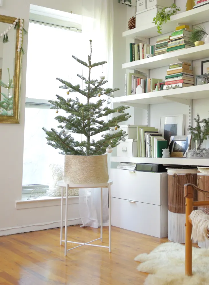 Charming apartment Christmas decorations and tips, example of living room with holiday decor
