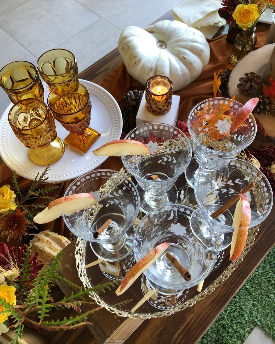 Friendsgiving Aesthetic inspiration idea featuring a cozy table setting