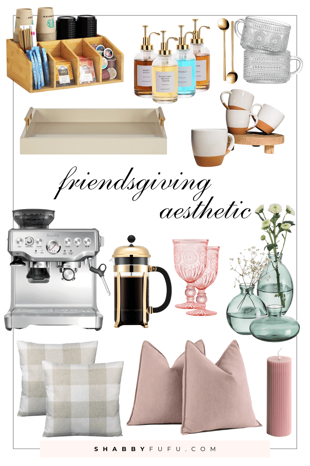 Friendsgiving Aesthetic collages featuring products for inspiration decor