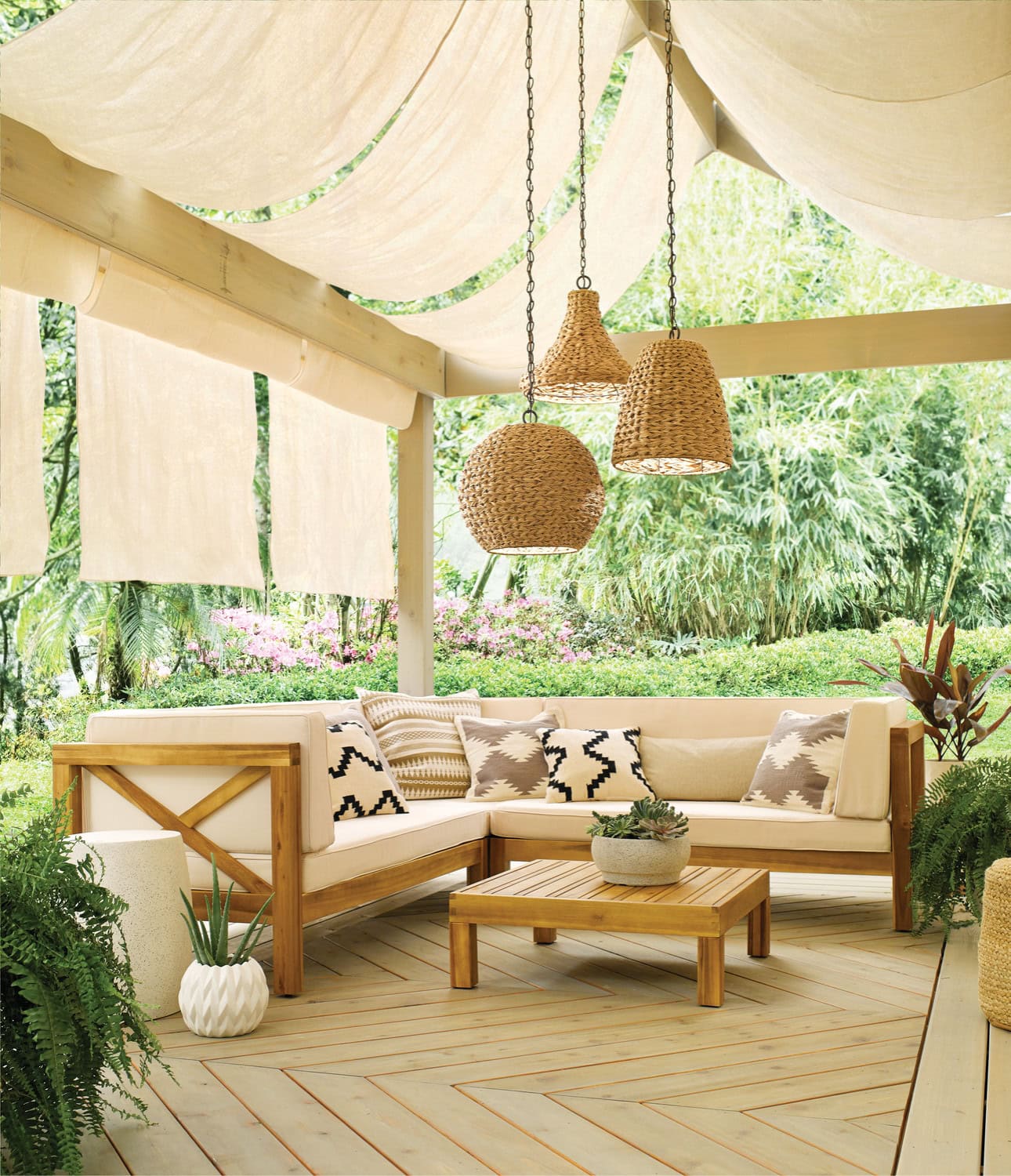 Patio furniture inspo featuring a boho style patio