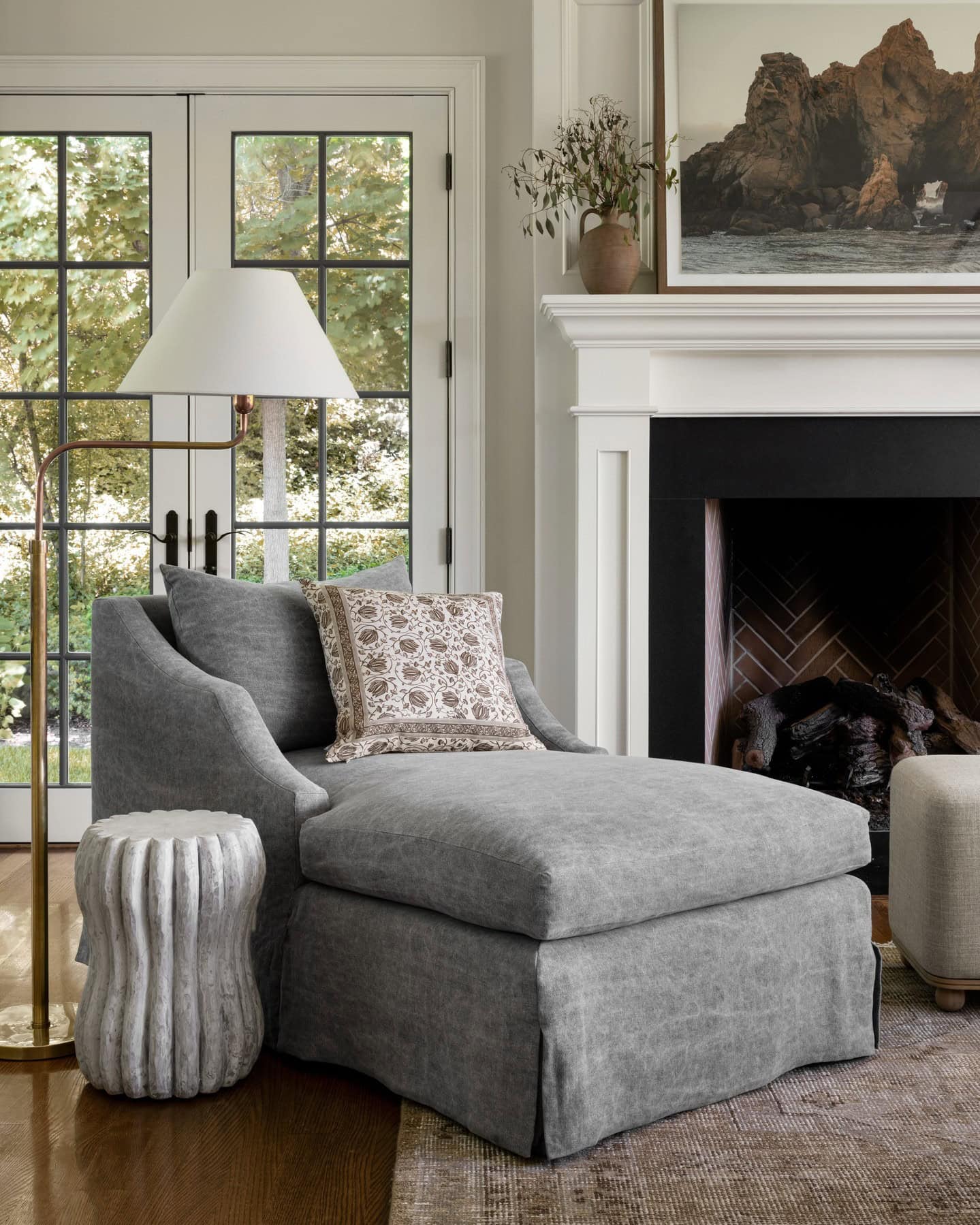 Image shown as example of living room area rugs in a modern traditional style