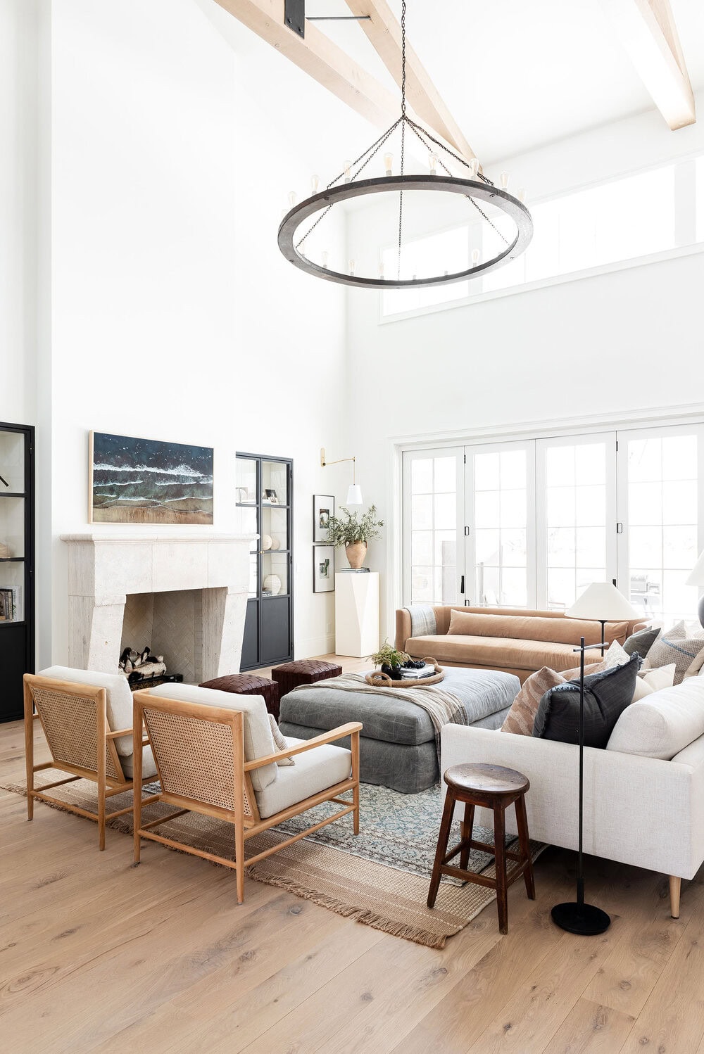 Image shown as example of living room area rugs in a transitional style