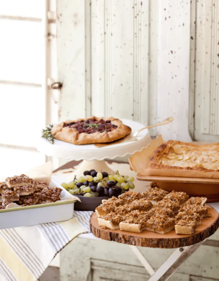 Thanksgiving buffet setup example featuring a buffet showcasing desserts