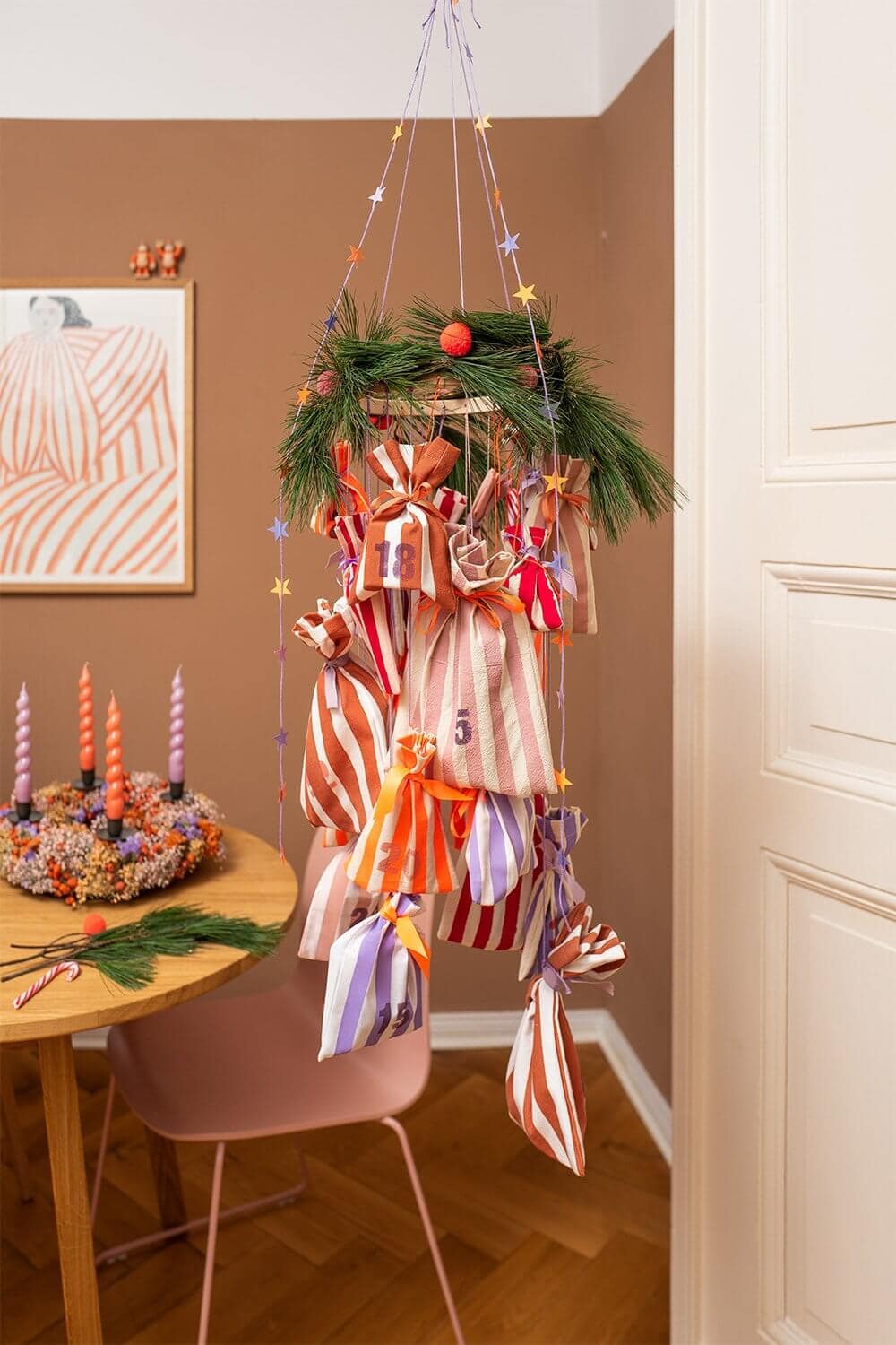 Christmas Wreath idea featuring wreath with colorful idea