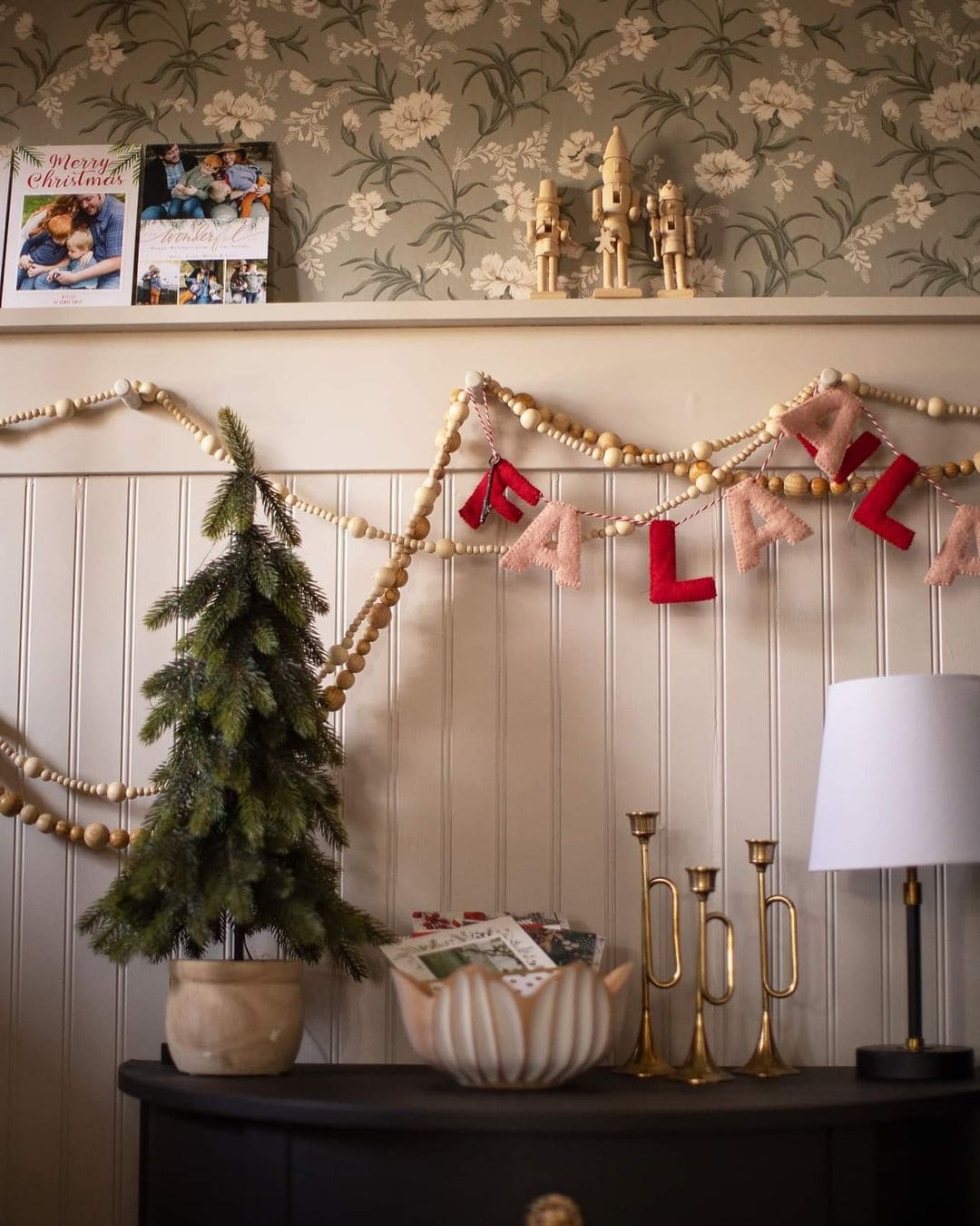 Kid-friendly Christmas decor ideas example featuring christmas tree vignette