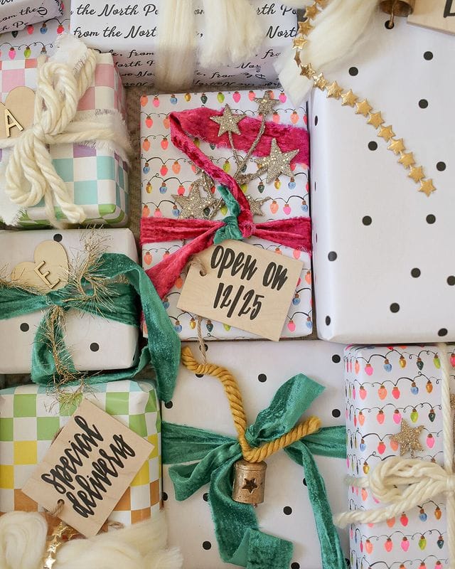 Example of the Gift Wrapping Aesthetic Trend featuring kid-friendly style