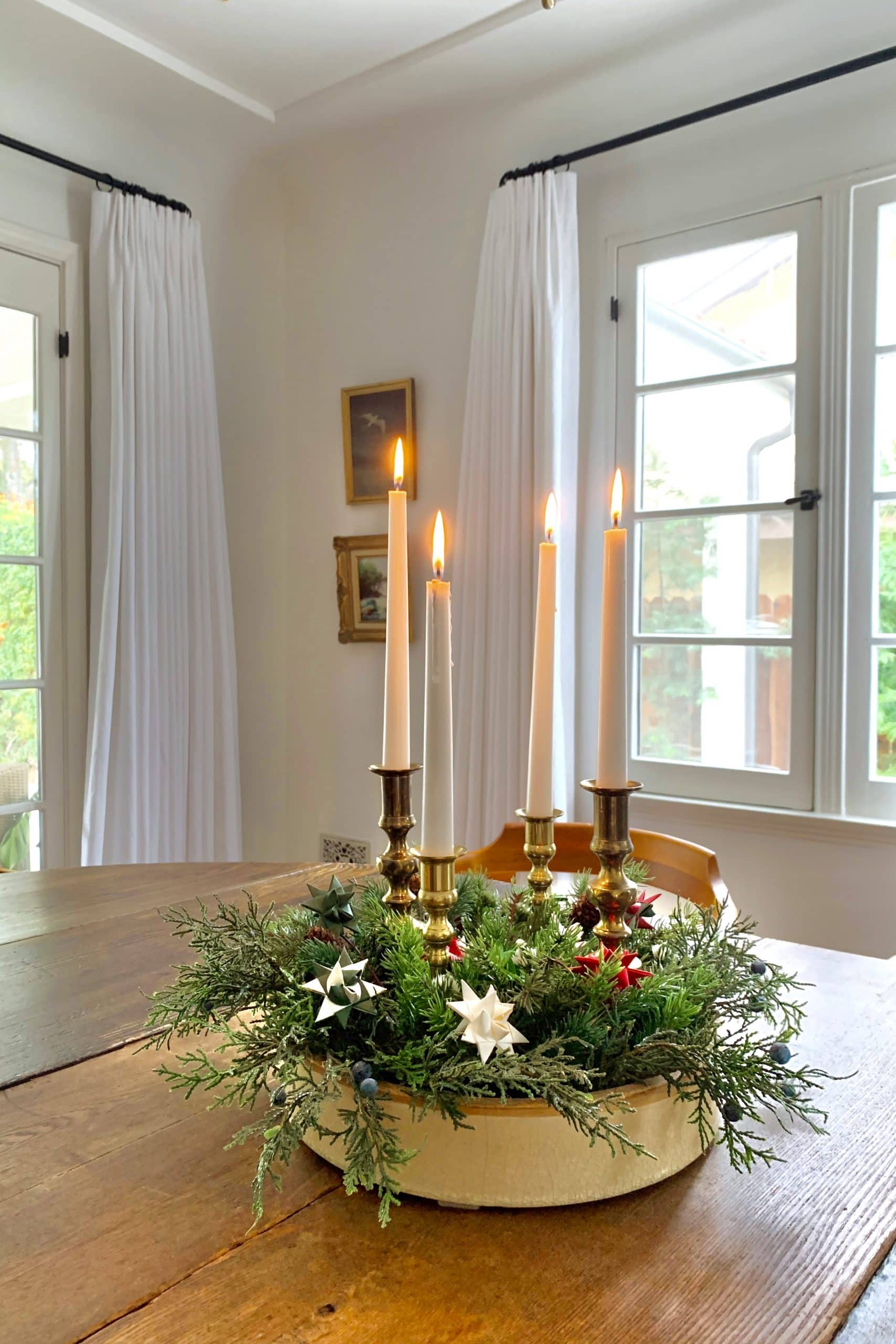 Christmas Wreath idea featuring a centerpiece wreath in farmhouse style