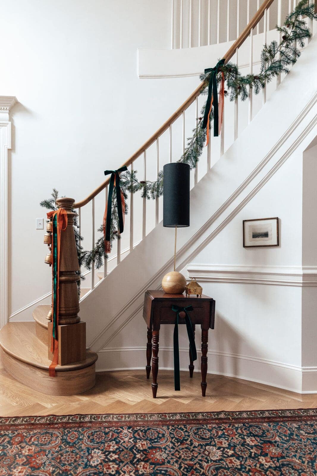 Holiday entryway idea featuring an foyer in traditional style