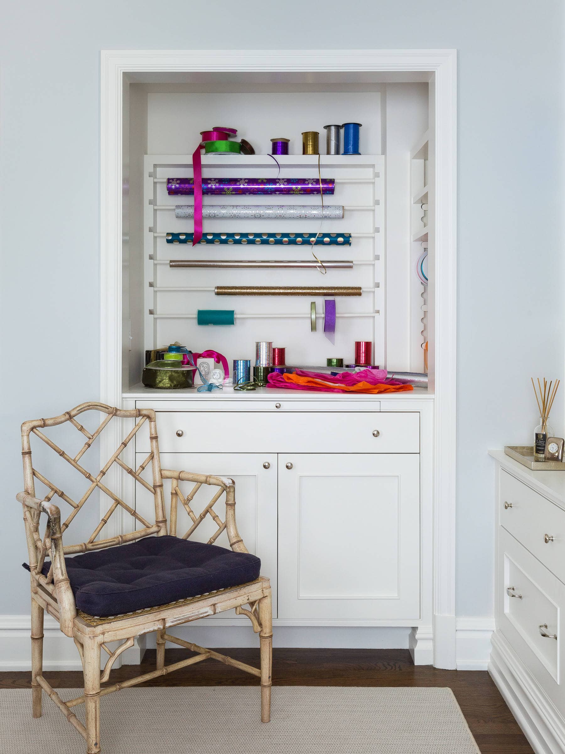 Declutter before new year idea featuring a craft corner