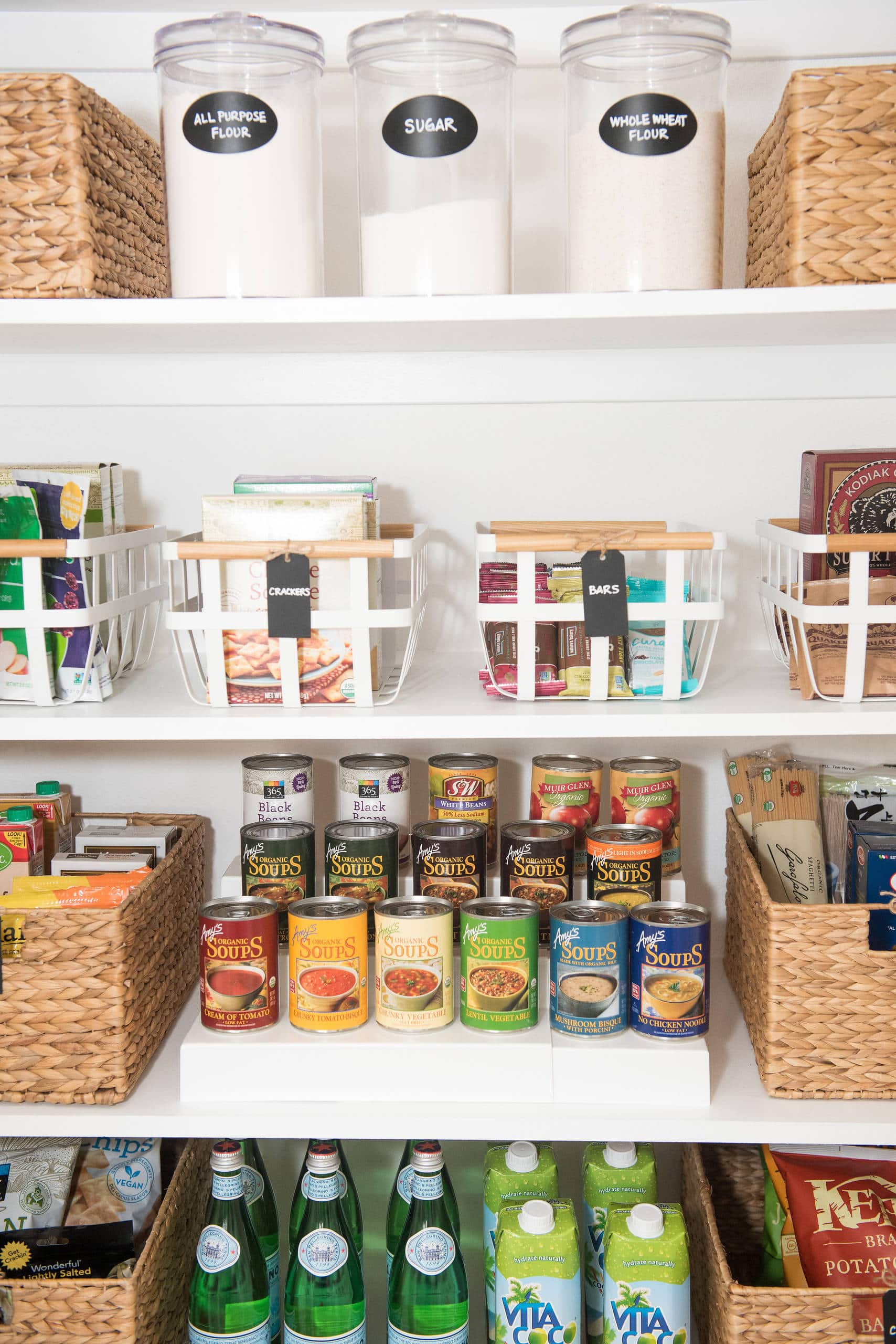 Pantry organization tips and ideas featuring an example of a kitchen's pantry