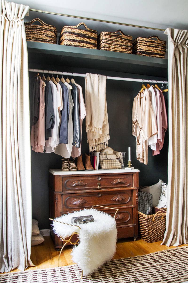 Declutter before new year idea featuring a tidy closet