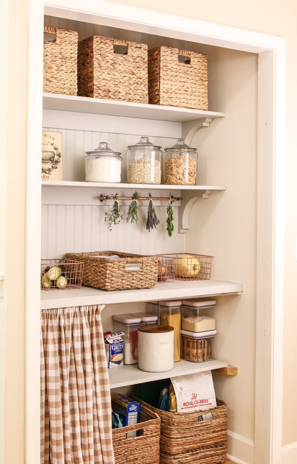 Pantry organization tips and ideas featuring an example of a kitchen's pantry