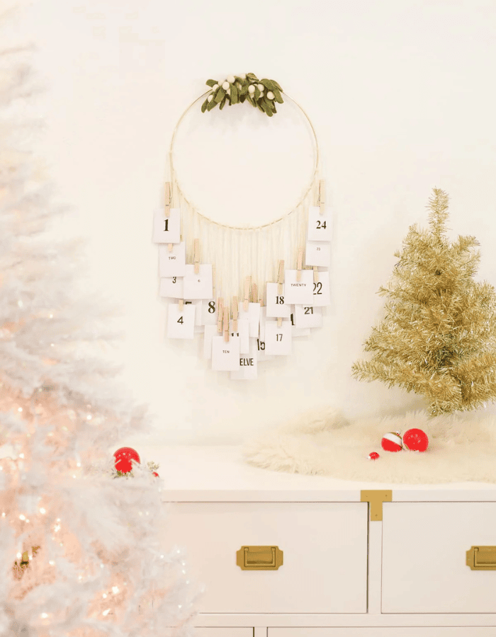family Christmas traditions idea featuring kindness calendar for kids