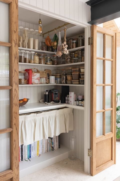 Pantry organization tips and ideas featuring an example of a kitchen's pantry