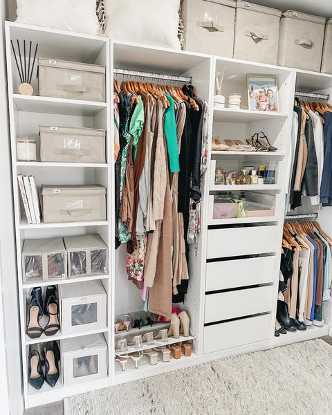 Declutter before new year idea featuring a tidy closet