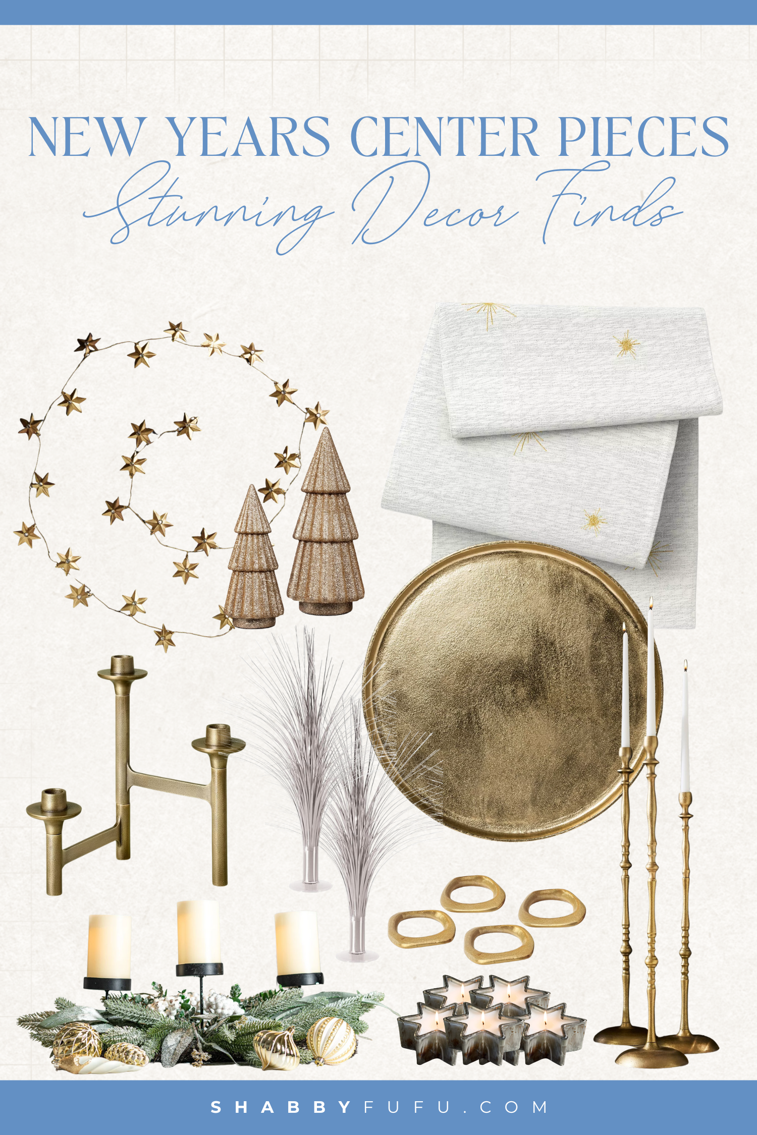New Years Center Pieces decor finds
