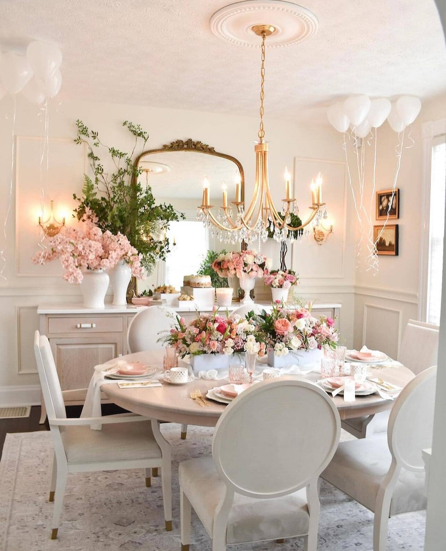Valentines Day Brunch idea featuring a tablescape in farmhouse style