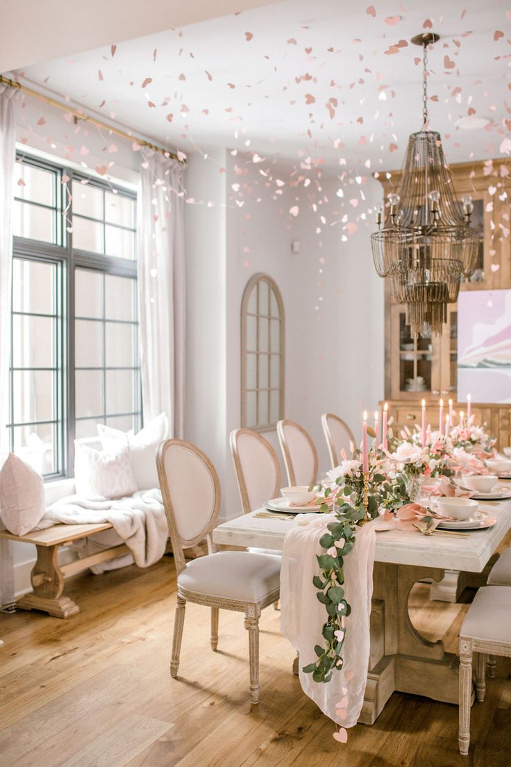 Valentines Day Brunch idea featuring a tablescape in farmhouse style