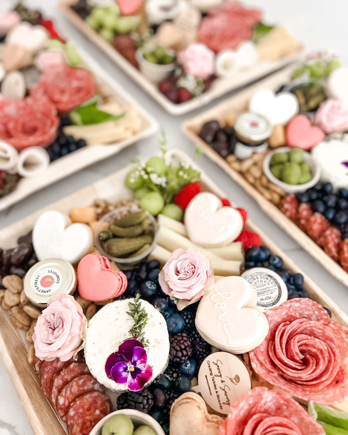 Valentines Day Charcuterie Board ideas and inspiration in red and pink