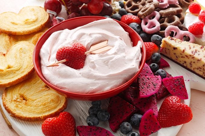 Valentines Day Charcuterie Board ideas and inspiration in red and pink