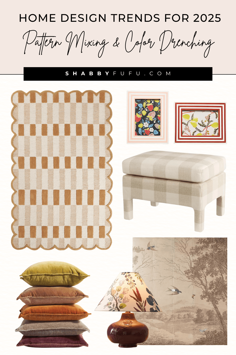 home design trends 2025 featuring patterned decor finds