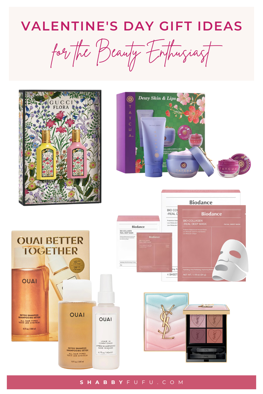 Pinterest Pin featuring collage with Valentine's day gift ideas for her