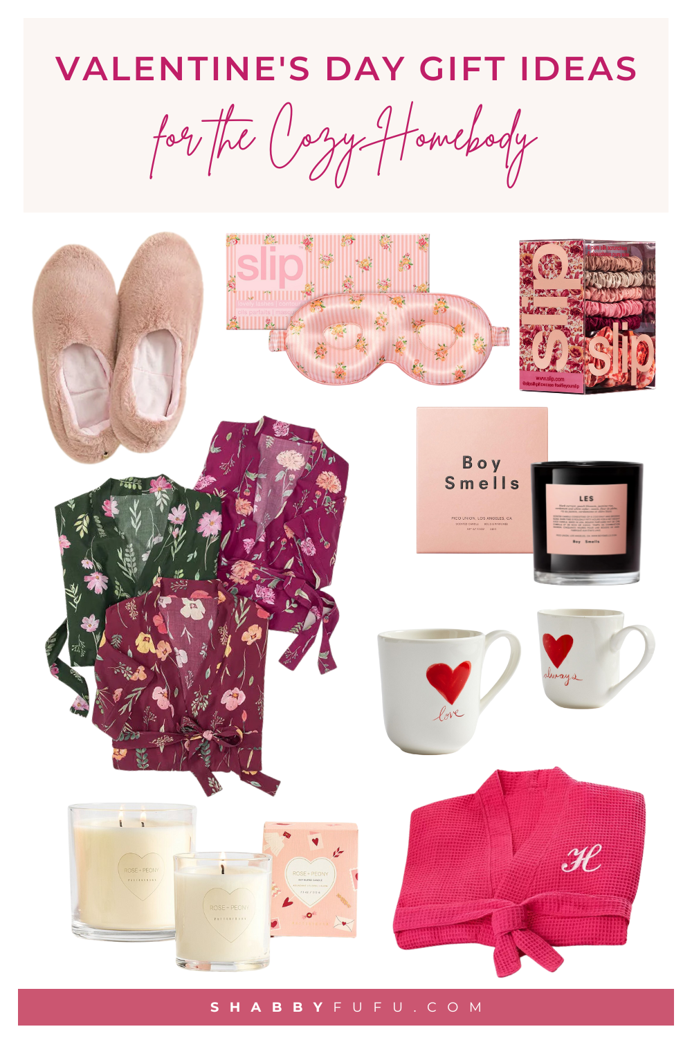 Pinterest Pin featuring collage with Valentine's day gift ideas for her