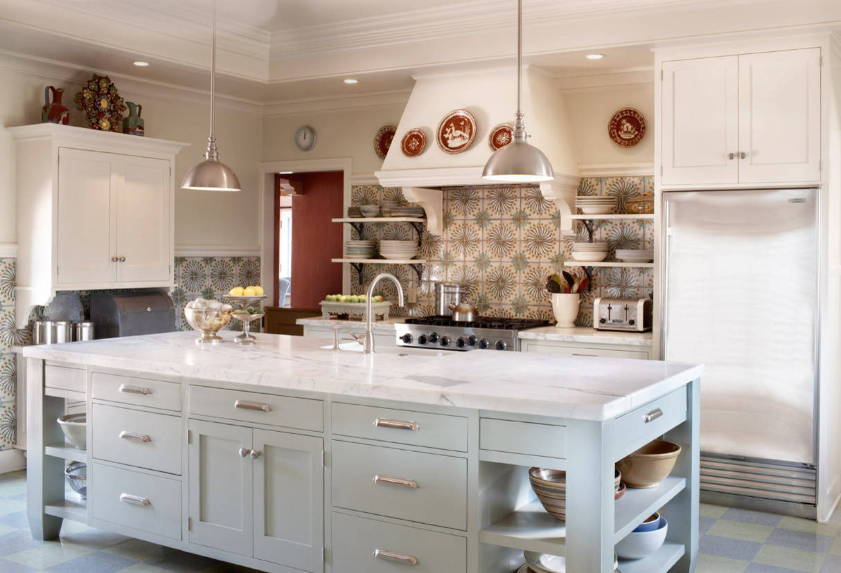 traditional design kitchen example of colonial home style